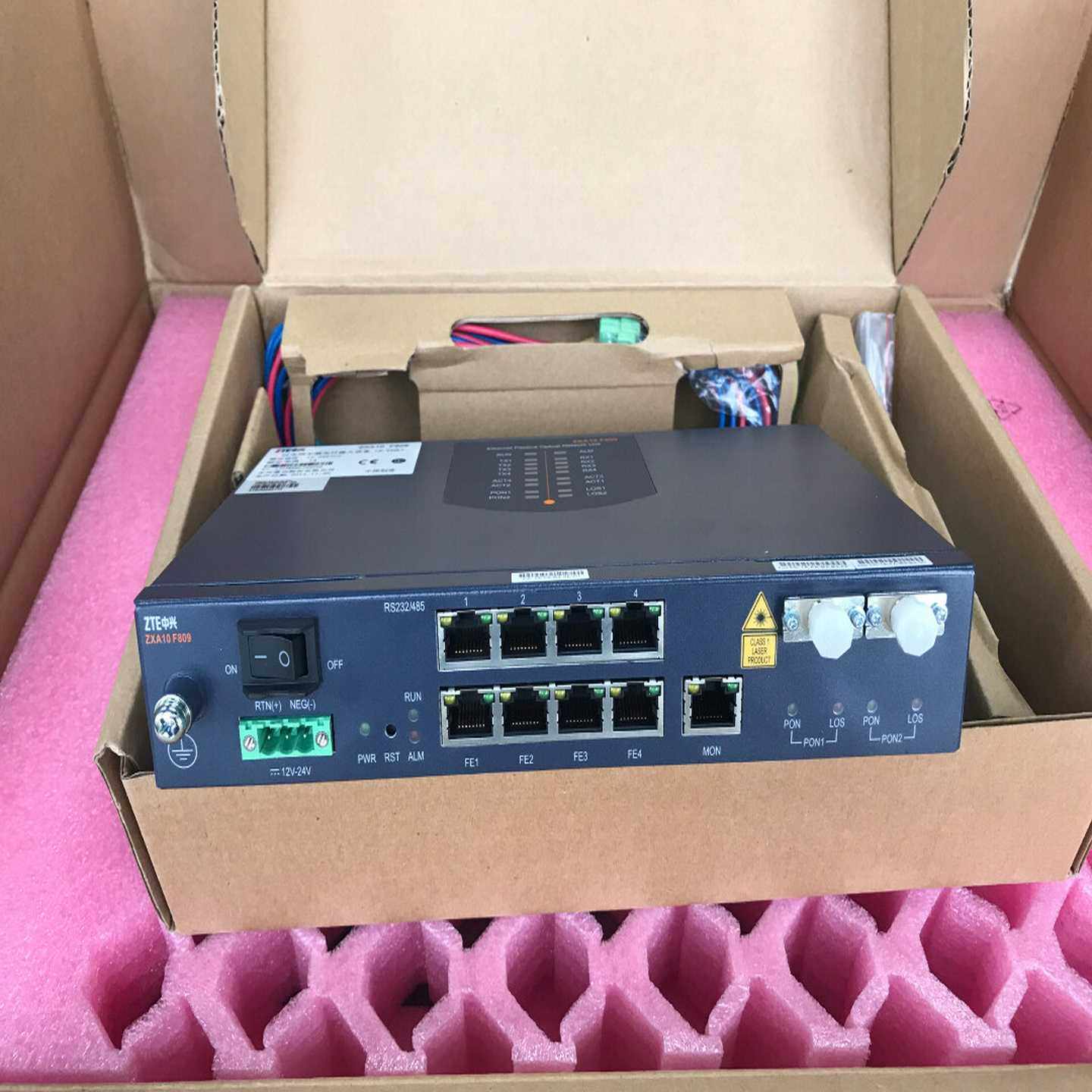 中兴F809 直流电源 工业级电力EPON ONU版本:外置