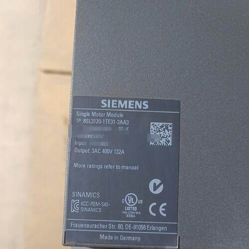 议价西门子SINAMICS单电机模块型号6SL3120-1TE