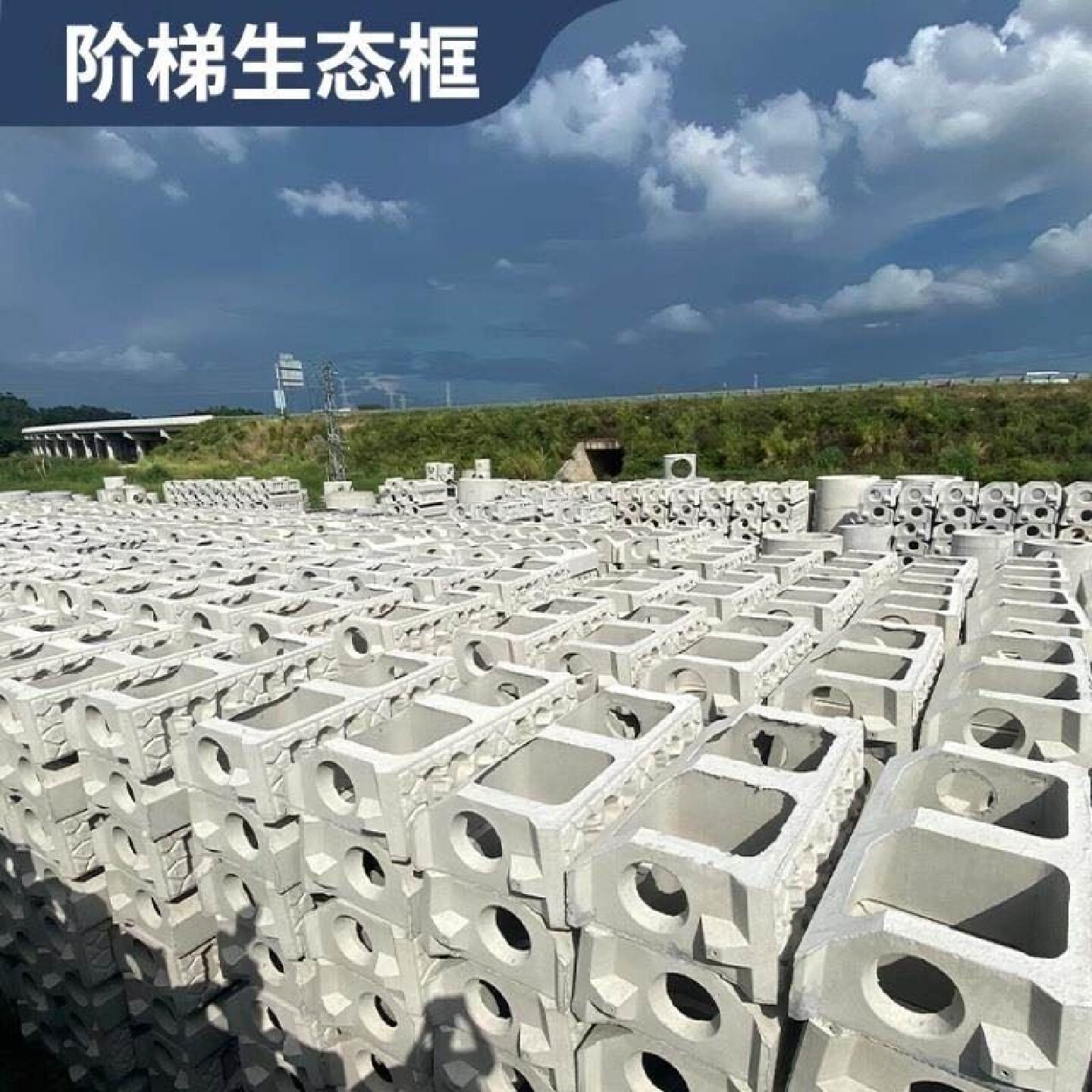 混凝土预制生态护坡框鱼巢式护坡框平铺植草框格阶梯式护坡框