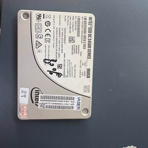 几乎全新 Intel S4500 960G企业级固态硬盘，型议价