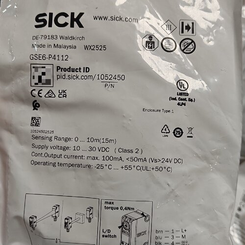溢价-西克对射光电传感器GSE6P4112订货号1052450