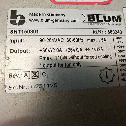 询价-议价德国BLUM型号SNT150301电源