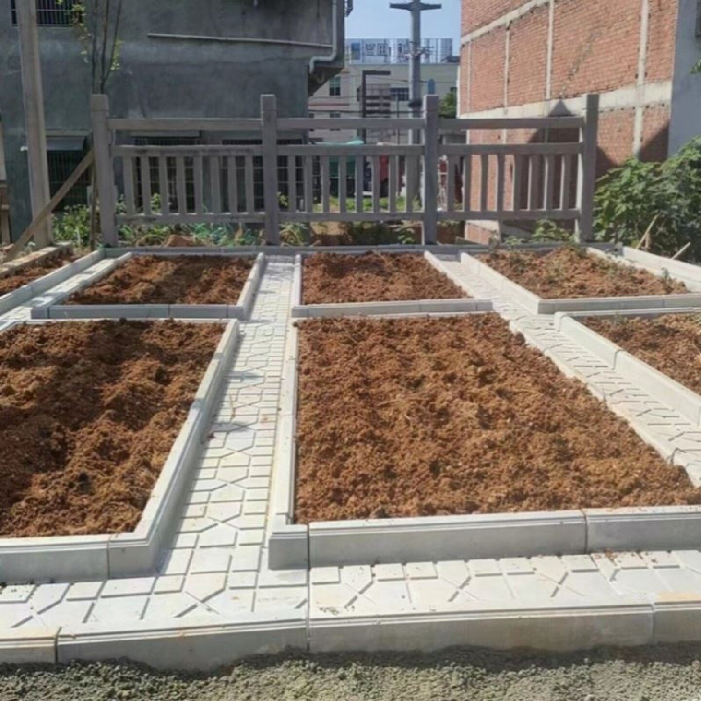 菜地菜沟板成品菜园水泥板混凝土地垫模具农村菜花园走道铺路地砖