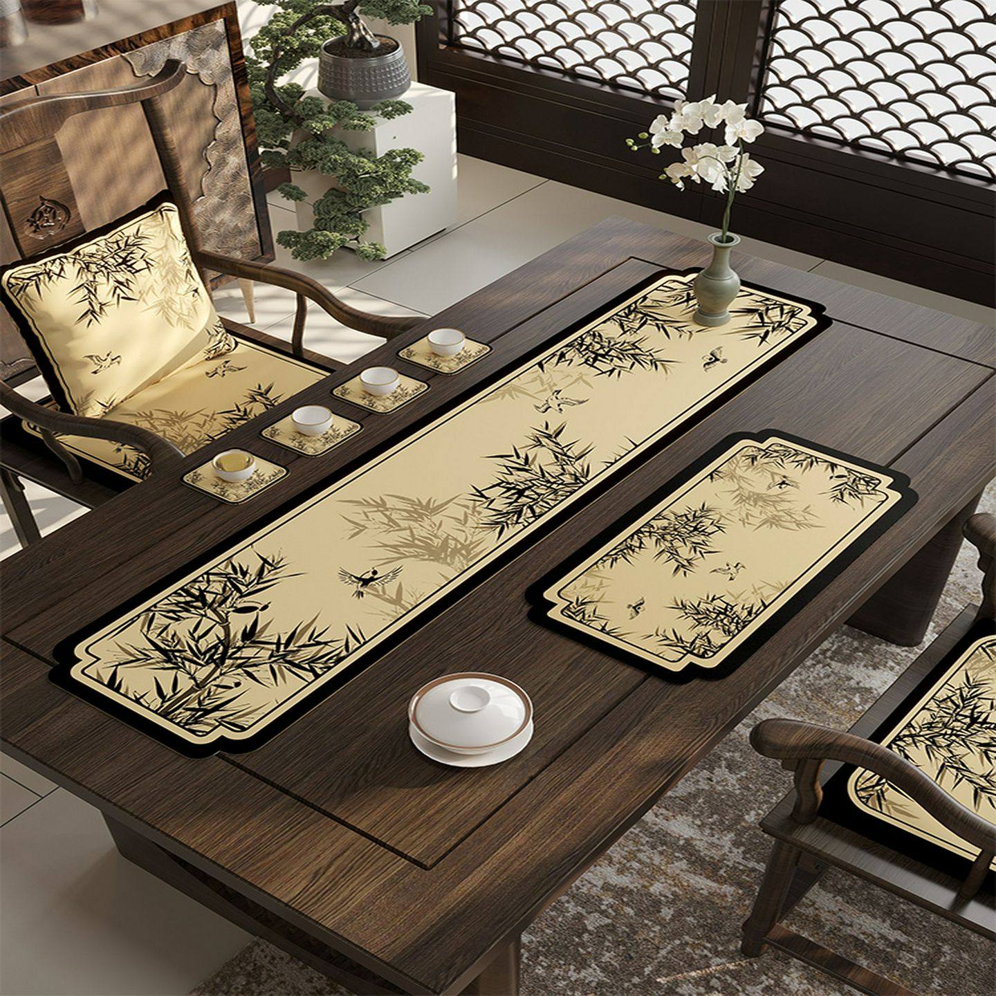 新中国风禅宗茶垫，吸收茶旗，无障碍豪华高雅桌旗，茶桌专用垫，,居家布艺,茶席,淘宝优惠券,粉丝福利购,淘宝优惠卷