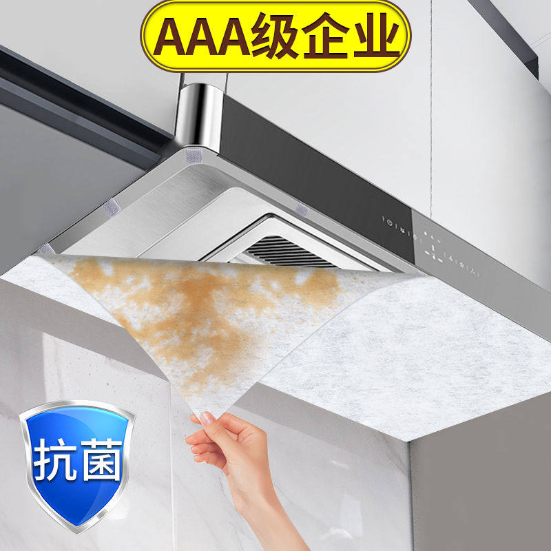 雷光家用抽油烟机过滤网吸油纸棉防油罩厨房灶台挡防油贴纸耐