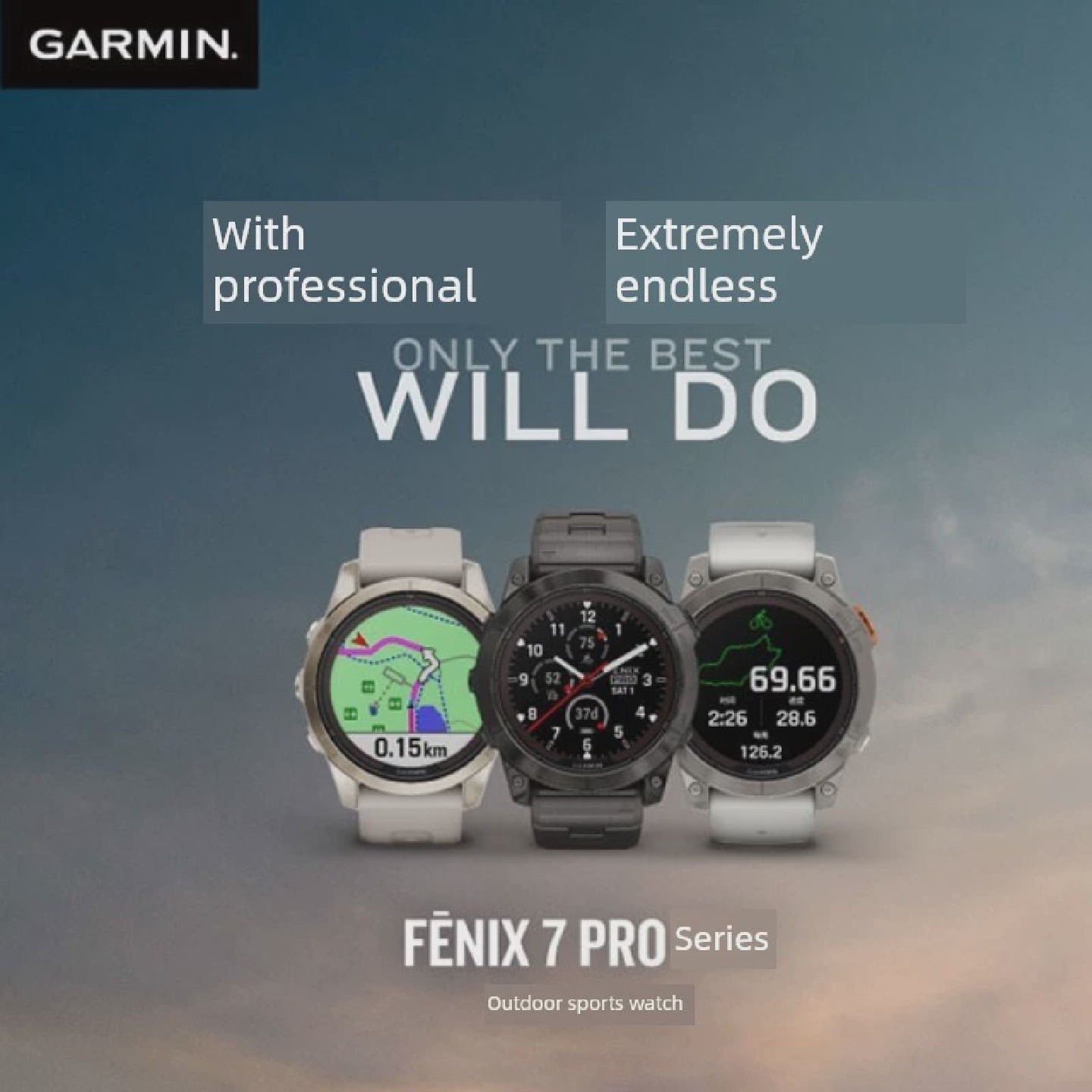 Garmin佳明Fenix7/7S/7XPro专业户外运动手表越野登山