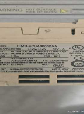 议价安川V1000变频器CIMR-VCBA0006BAA  1.