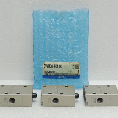 Lot of 3 SMC EVM430F0100 3Port Mechanical Roller Valve G18 P