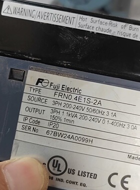 询价-变频器0.4KWFRN0.4E1S2A成色如图每