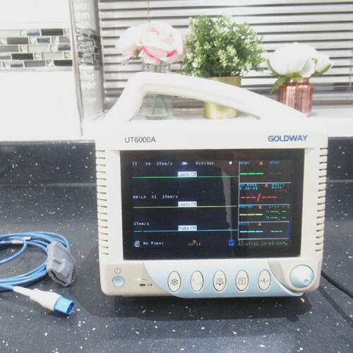 GOLDWAY UT6000A PORTABLE PATIENT ECGEKG RESP TEMP SPO2 NIBP