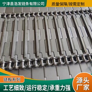 链板源头工厂食品烘干流水线节距38平顶链板输送带 不锈钢挡板式