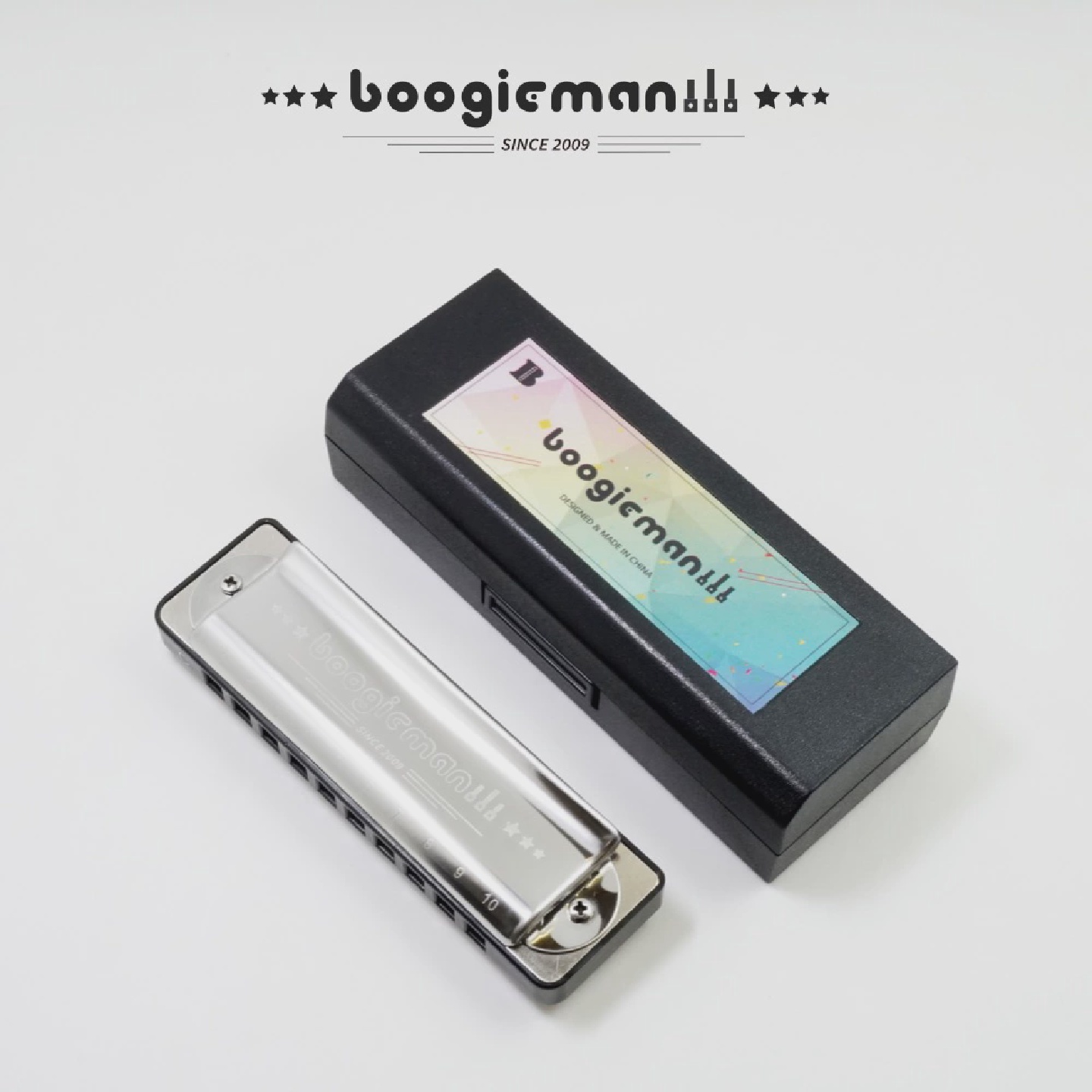 蓝调口琴网BoogieMan标准调音口琴十孔布鲁斯蓝调10孔初学C调