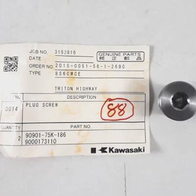 Enchufe Tornillo 9090175K186 9000173110 Para Kawasaki 8S60MC