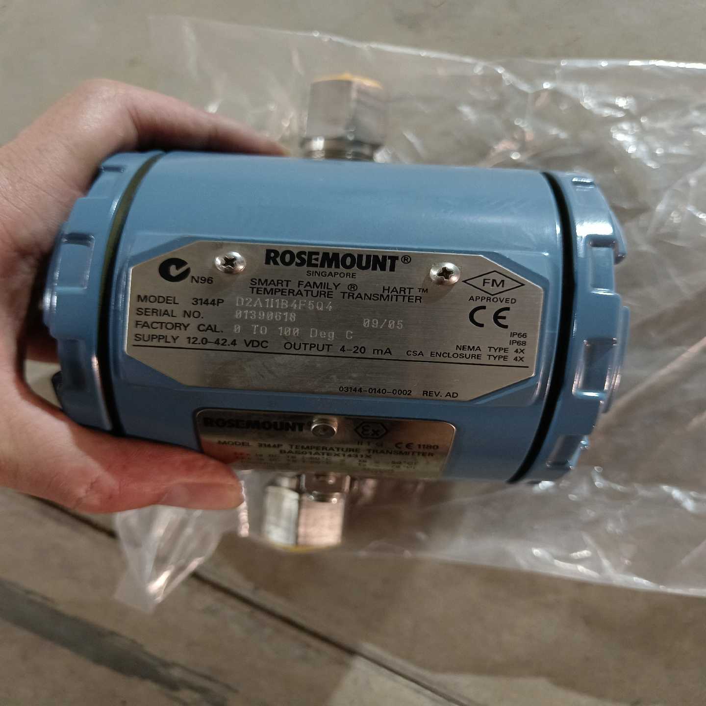 【议价】罗斯蒙特3144p温度变送器3144PD2A1I1B适用