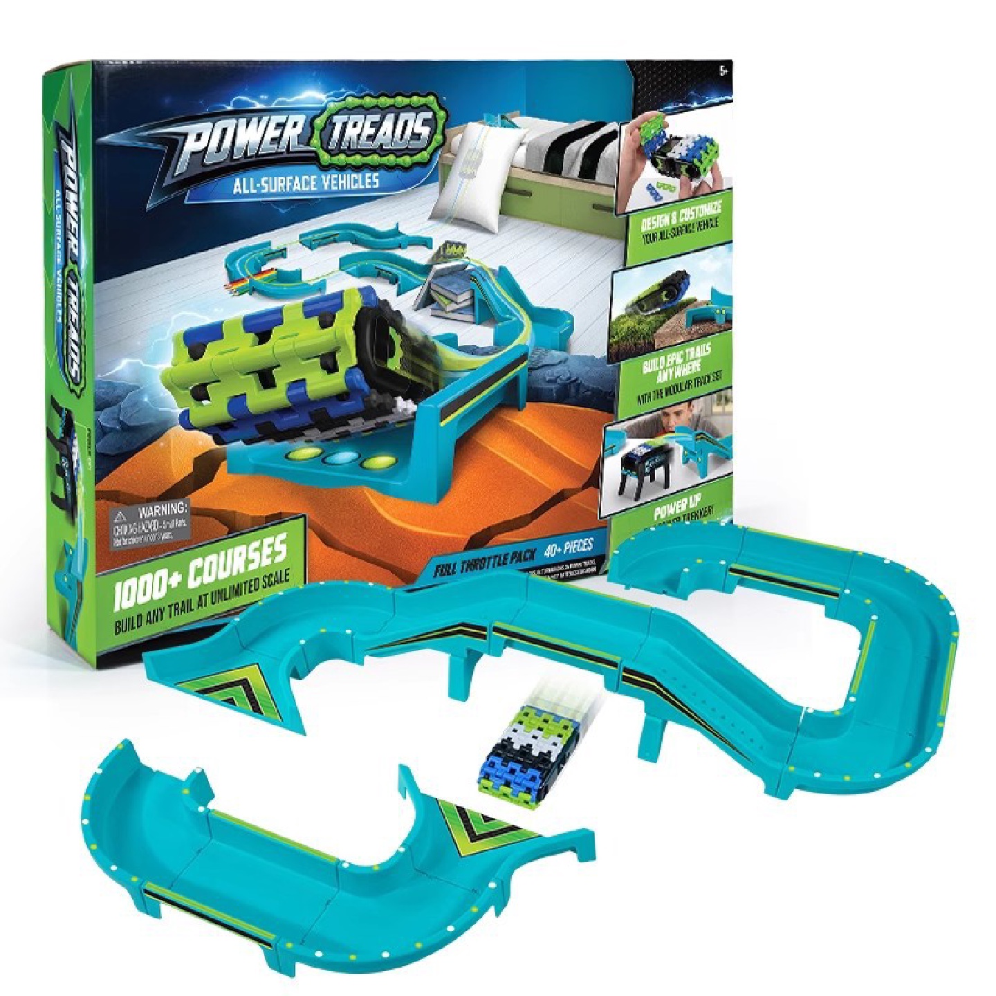 powertreads步行机过山车滑索自由拼搭建智能电动轨道滑行车滑轨