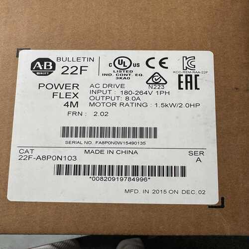 询价~AB变频器220V、1.5kw22F-A8PON103