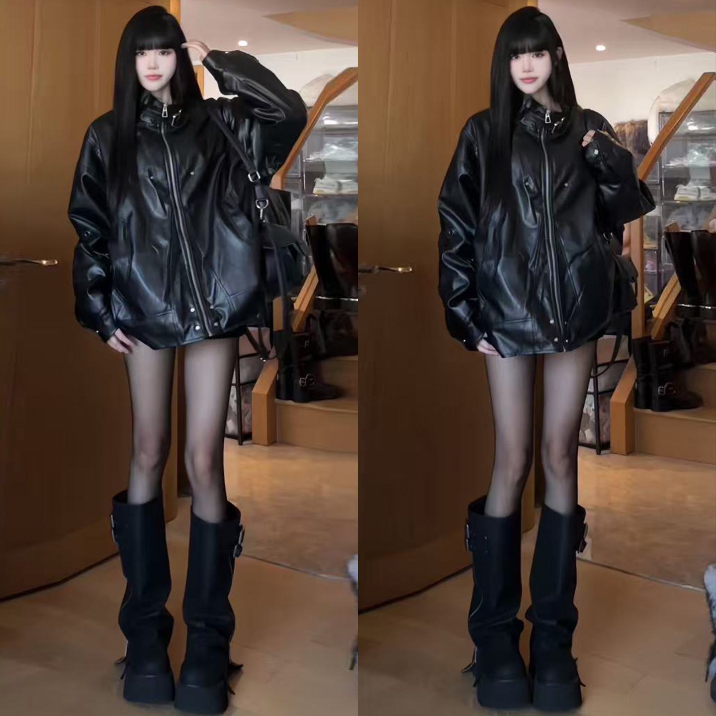 黑丝假透肉丝袜光腿神器女2025秋冬新款显瘦黑透肤加绒打底裤袜