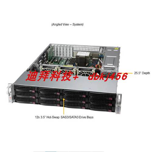超微SSG520PACTR12HL服务器X12SPITF主板41892U12盘3.5原厂