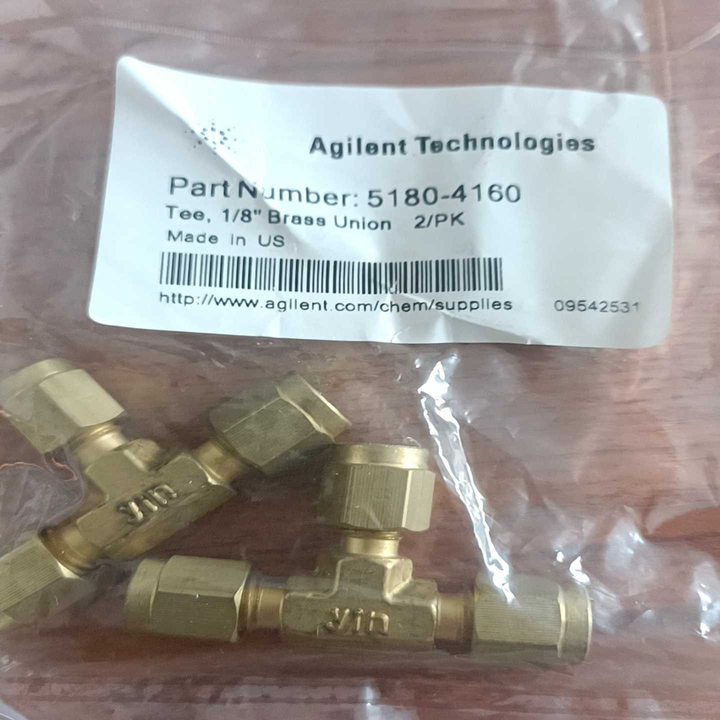 安捷伦气相色谱铜三通5180-4160，一包2个，1/8in~询价