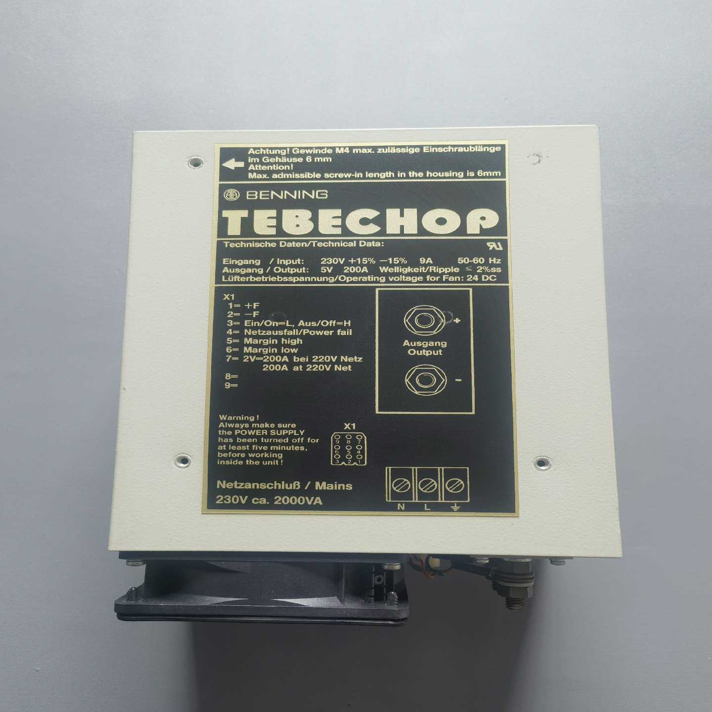 德国北宁TEBECHOP开关电源 5V 200A~询价