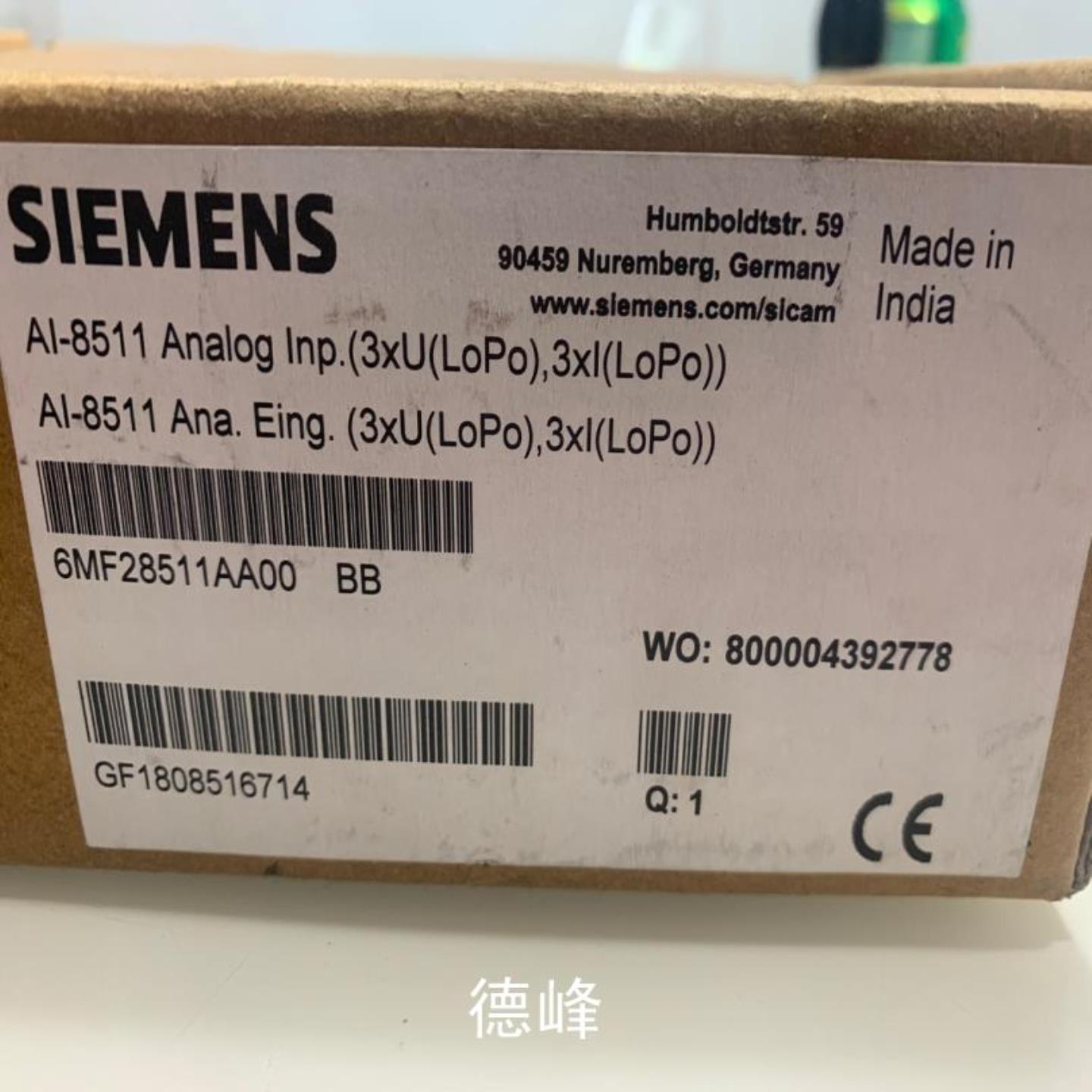 （议价)德峰西门子6MF2811-1AA00︱DI-8111 二进制输入议价