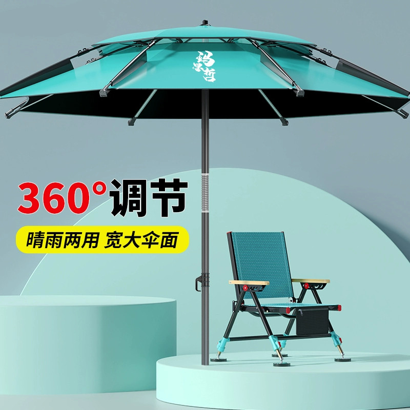 佳之钓钓鱼伞2025新款钓伞大钓伞户外黑胶遮阳伞防晒伞万向拐图片
