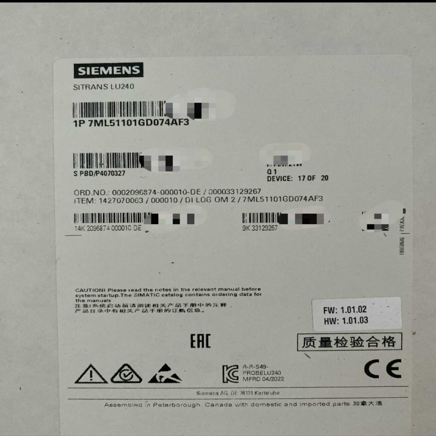 7ML5110-1GD07-4AF3现询价