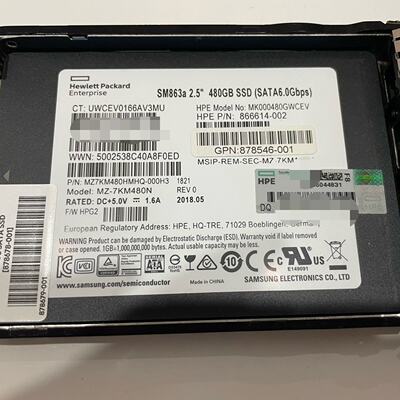 HPE 866614-002  SM863a 480GB 2-询价