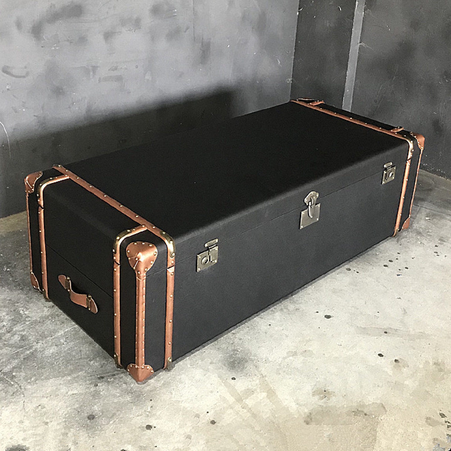 LOFT美式乡村大茶几复古箱子工业风箱个性咖啡厅收纳皮箱子