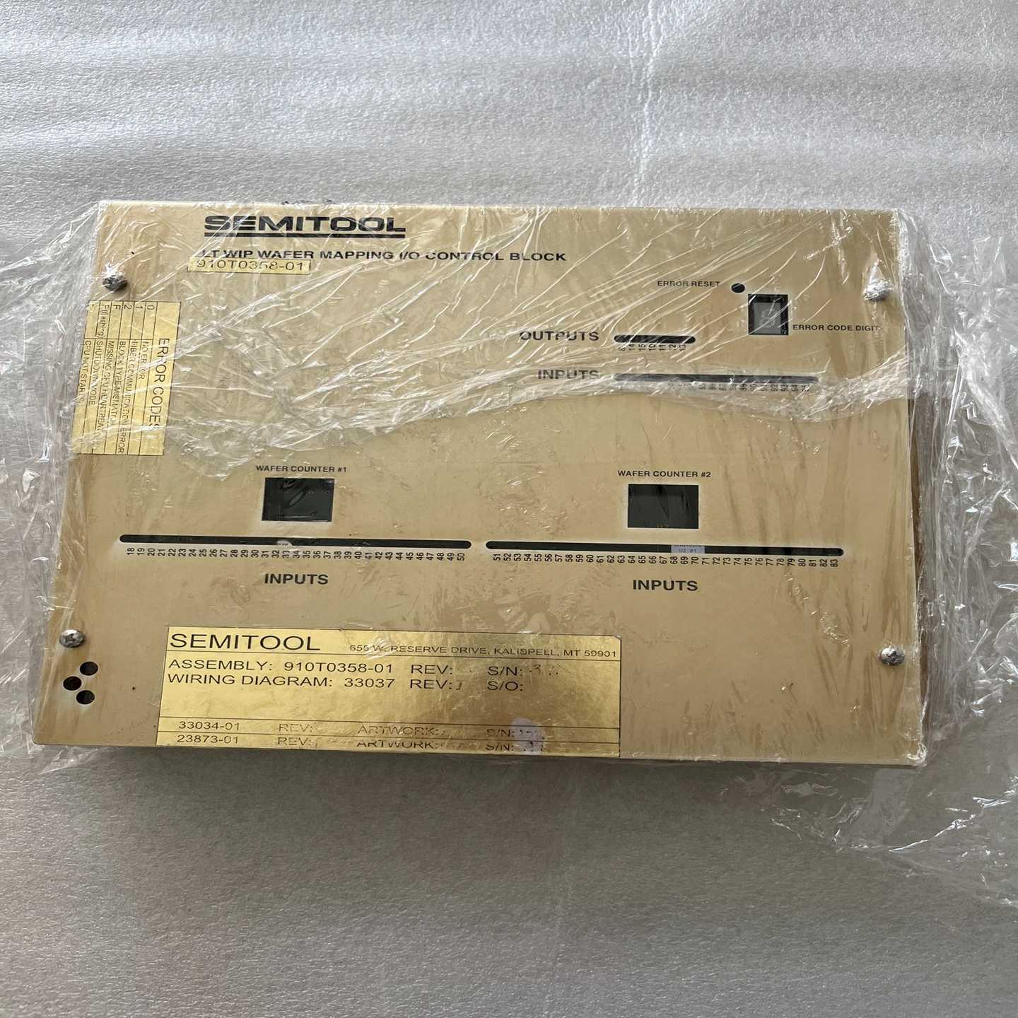 SEMITOOL控制模块910T0358-01件，实物图询价