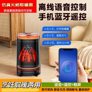 智能仿真火焰取暖器家用多功能煮茶烧烤节能取暖炉围炉 新款