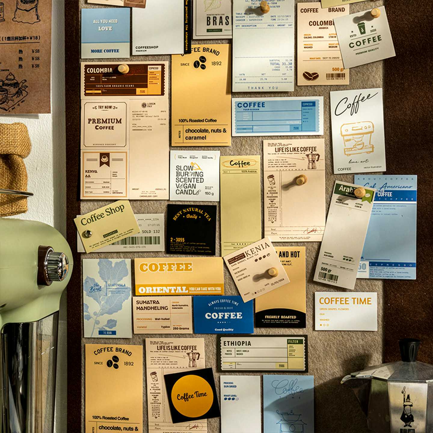 番茄酱少女贴纸咖啡风味收集系列咖啡主题素材打底30张入4款