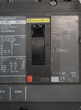 Disjoncteur De Circuit Power Pact Type HJ 060 3 Ples 50 AMP