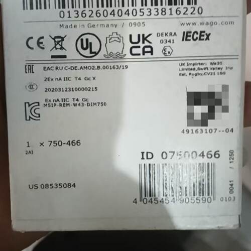 德国WAGO万可模块750466德国原厂生-询