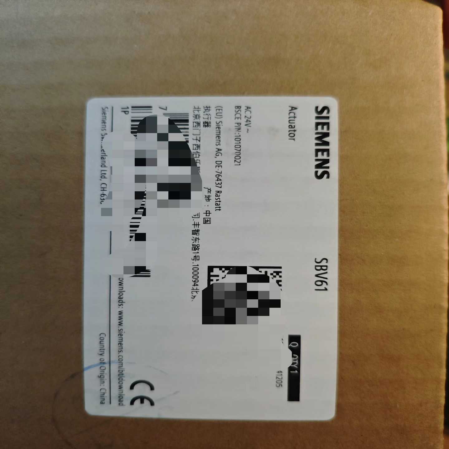 西门子SBV61电动执行器，全新原装正品-询价客服