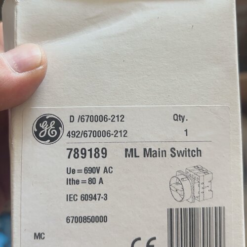 溢价-GE通用电气ML主开关80A690V