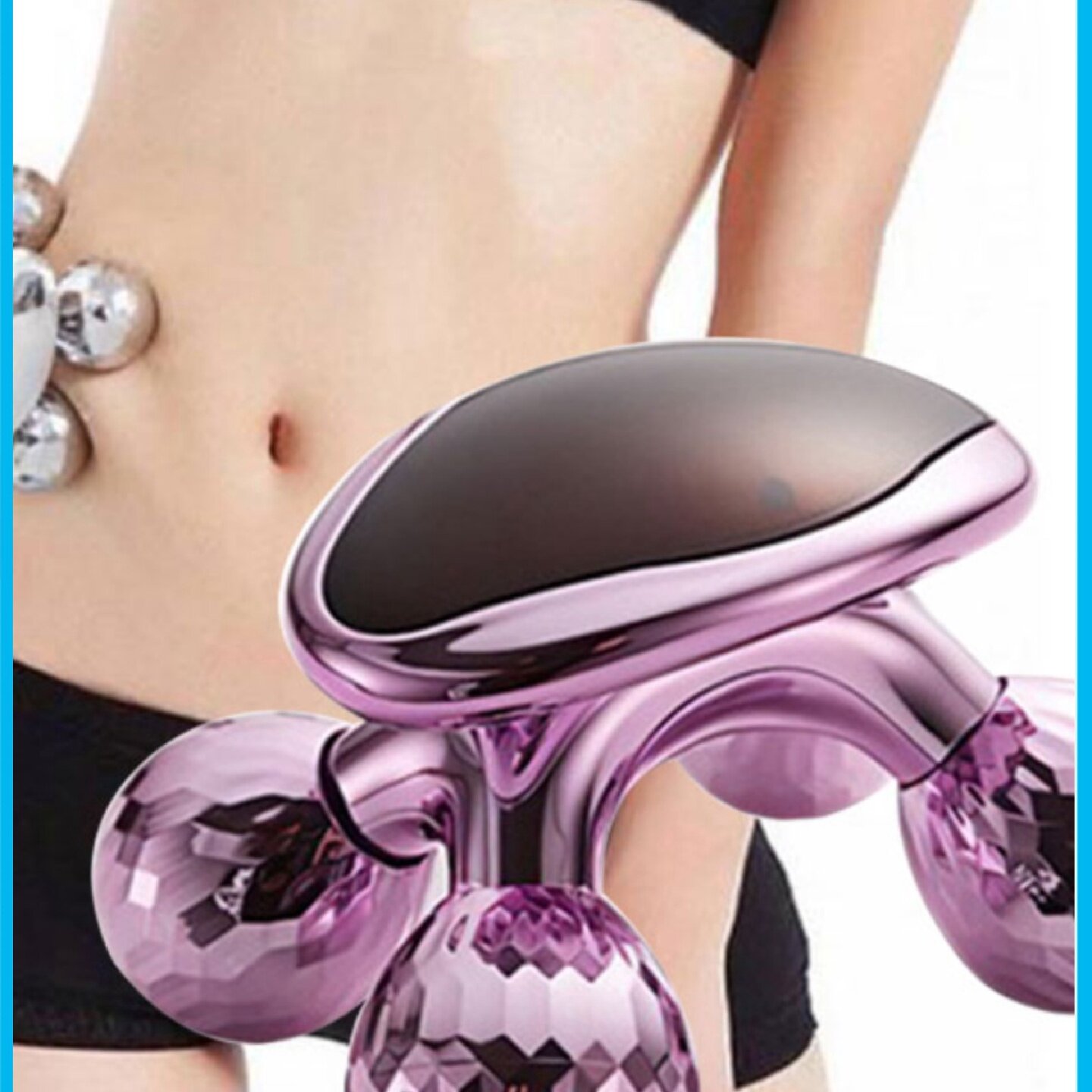 手动瘦脸器四轮滚轮脸部腿部按摩仪器美体瘦腰揉捏塑形提拉美容