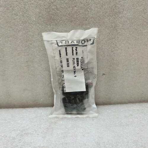 Hobart 00886609 Lavage Bras Fin Bonde Prises Caoutchouc Noir