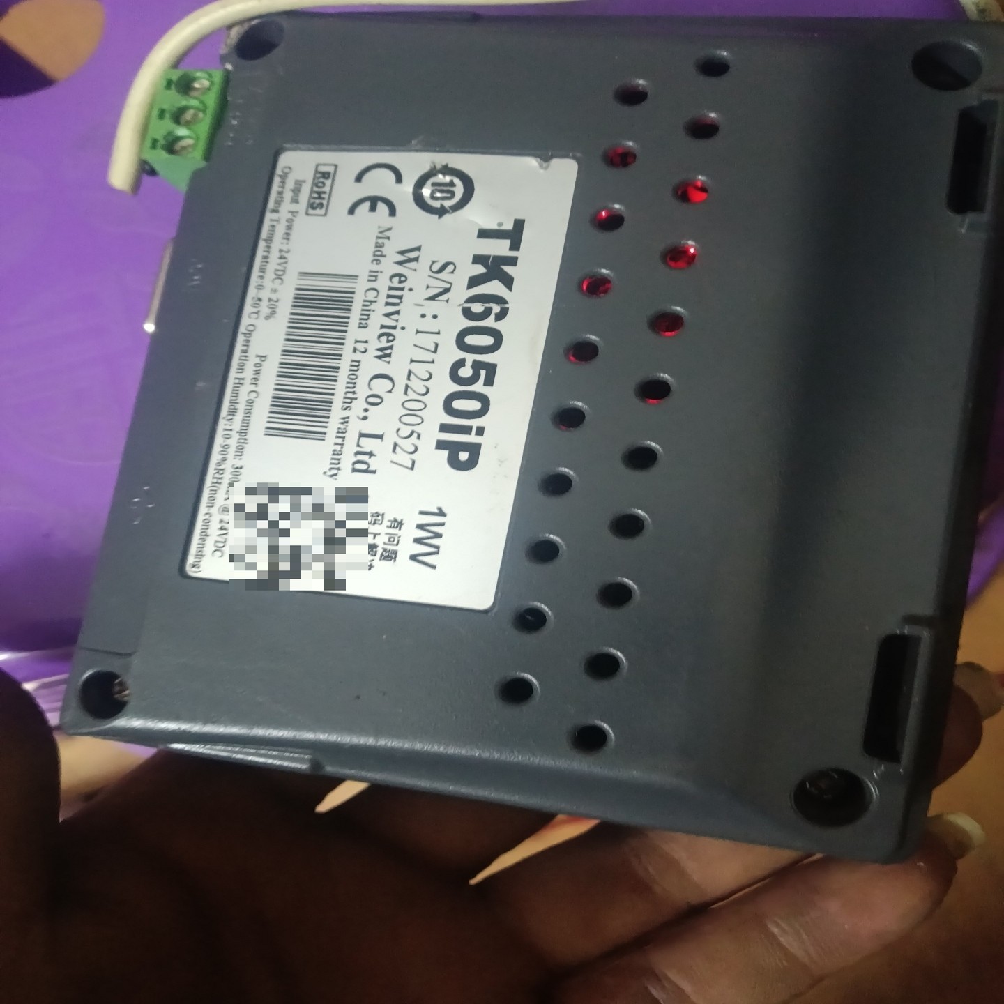 威纶触摸屏TK6050iP，，成色如图，件，屏幕询价