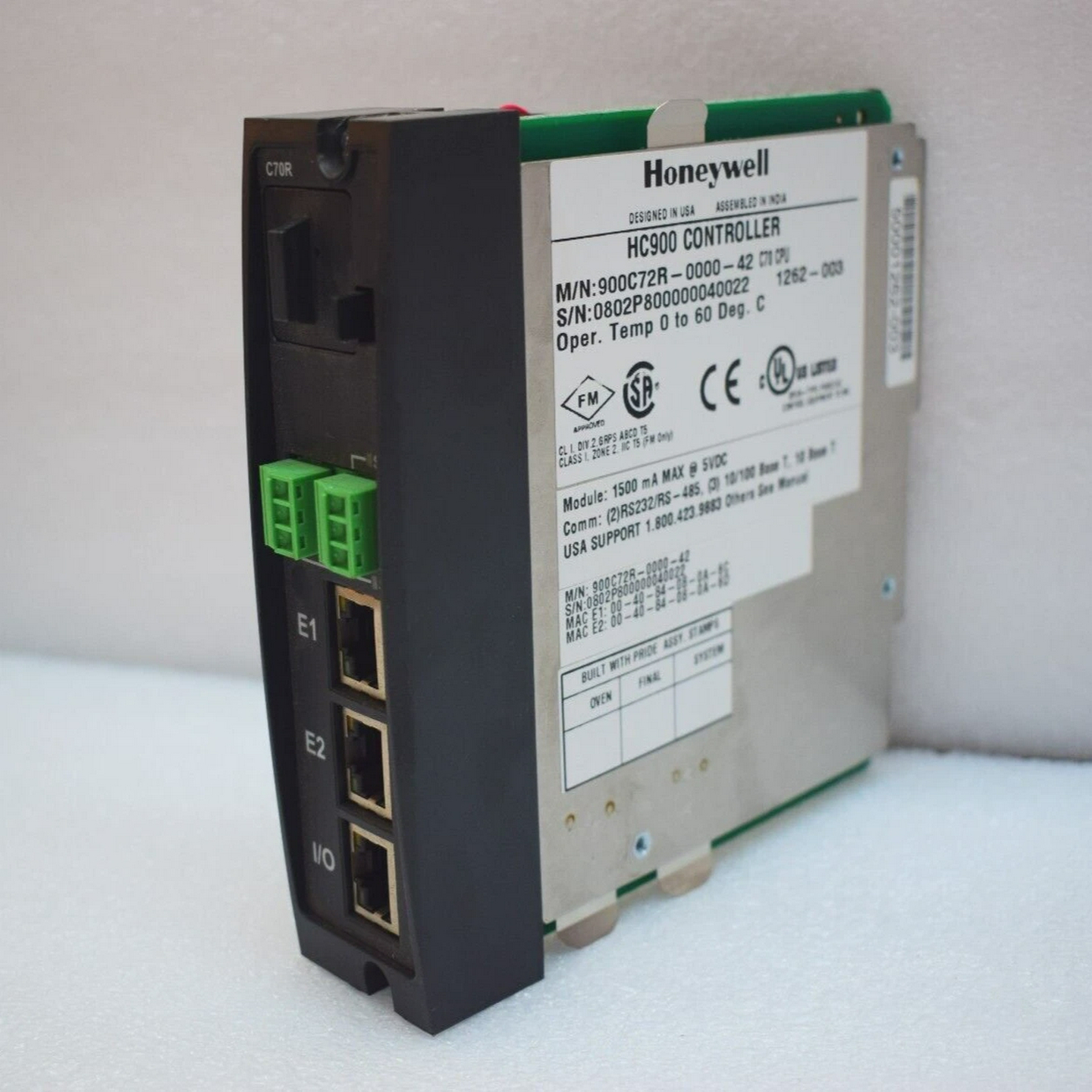 HONEYWELL900C72R-0000-42HC900控制器1500MAMAX50001439-