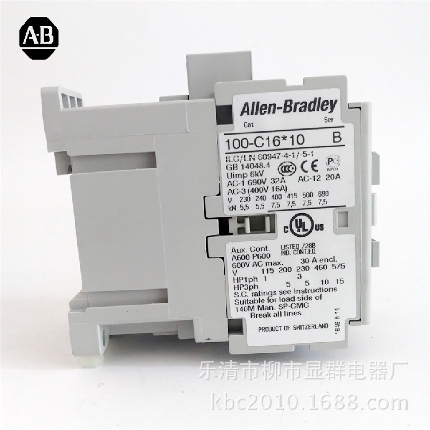 AB接触器100-C16*10100-C16KF10100-C16KD10100-C16KJ10