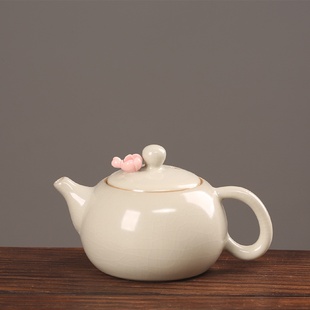 茶具开片可养陶瓷壶 汝窑茶壶创意单壶手工手把西施壶家用大号中式