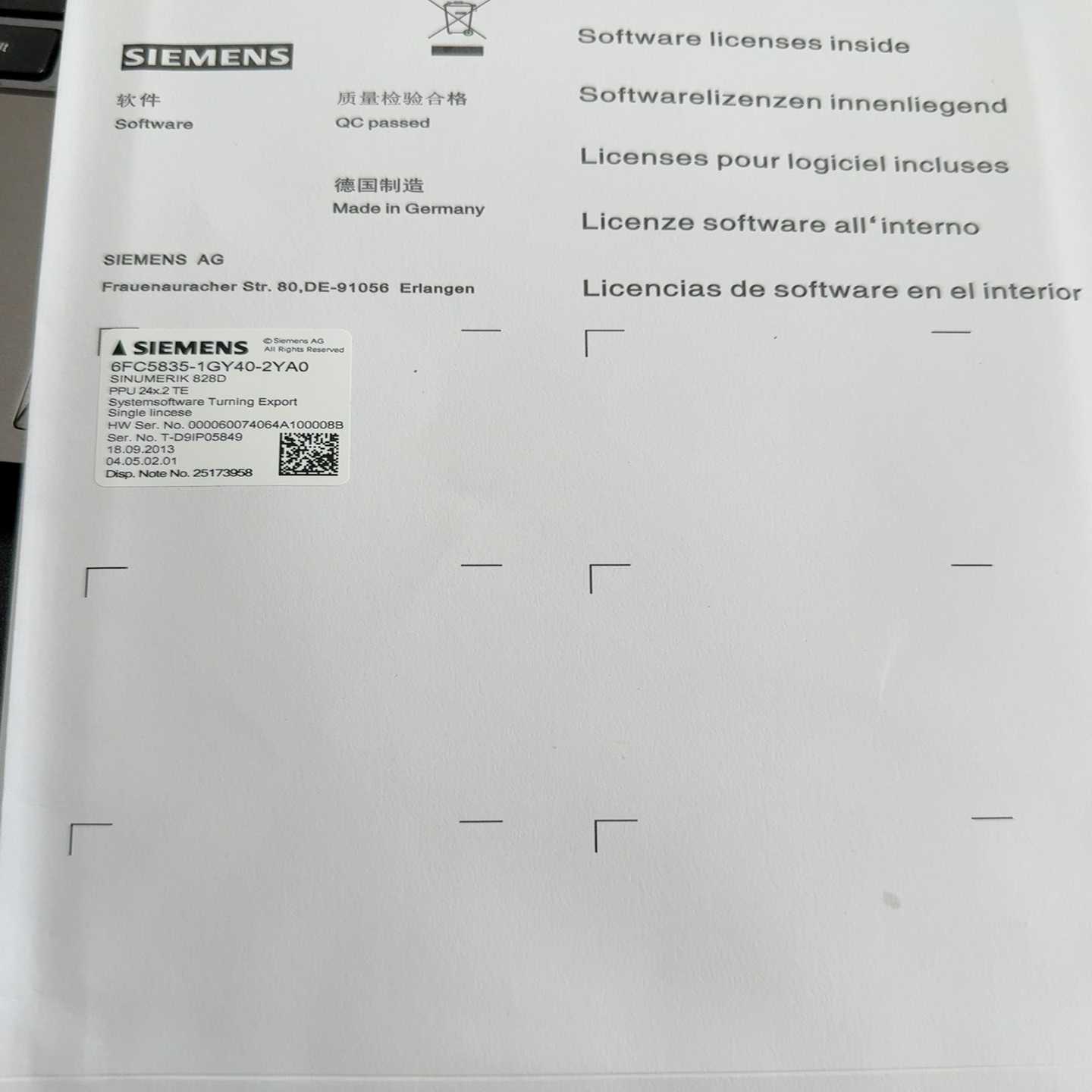 【议价】6FC5835-1GY40-2YA0828DCF卡适用