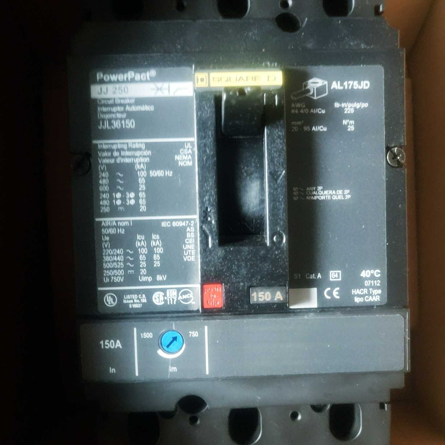 配件SQUARE  JJ250  AL175JD  JJL36150  3P 150A议价