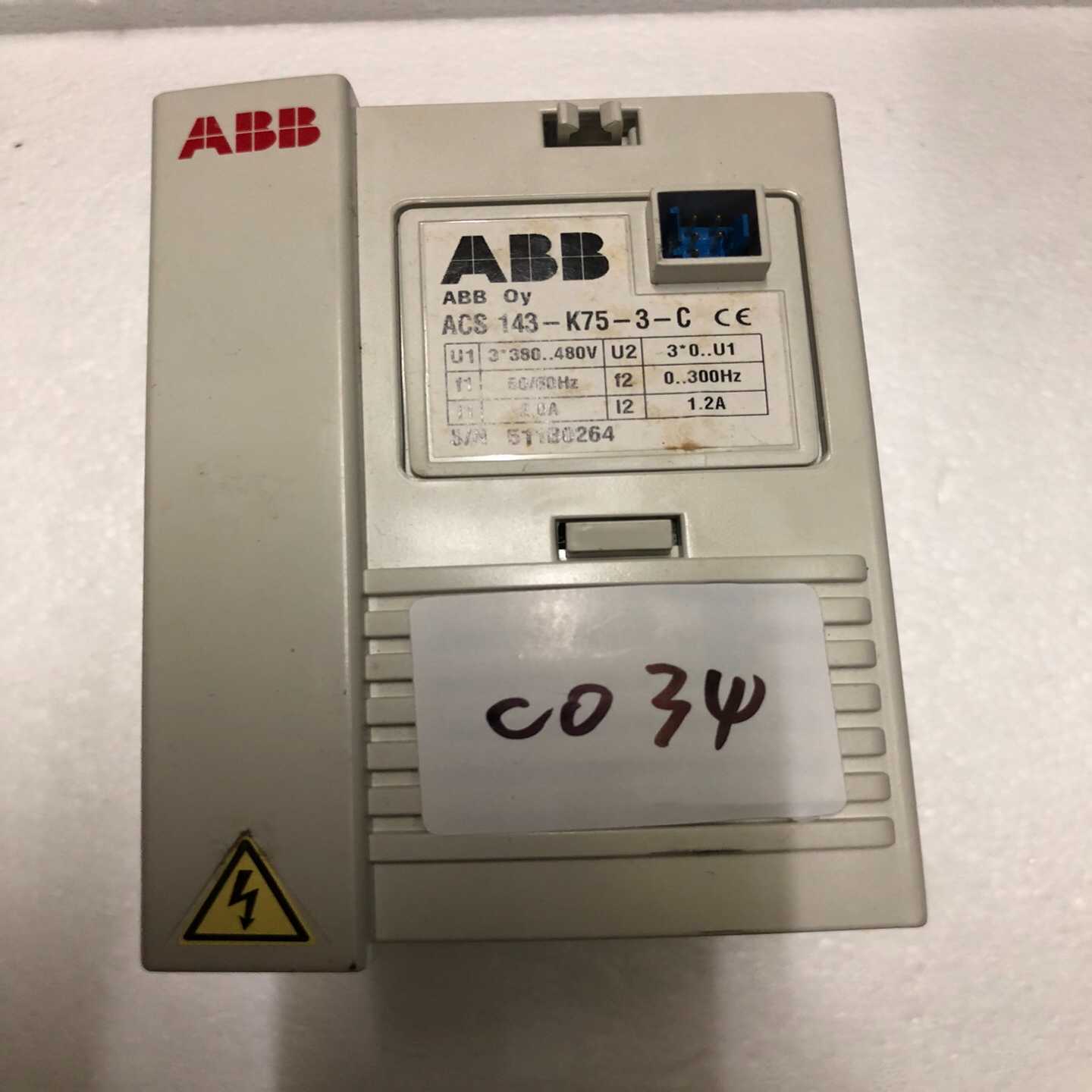 ABB变频器处理，ACS143-K75-3-C，成色如图，功--议价商品