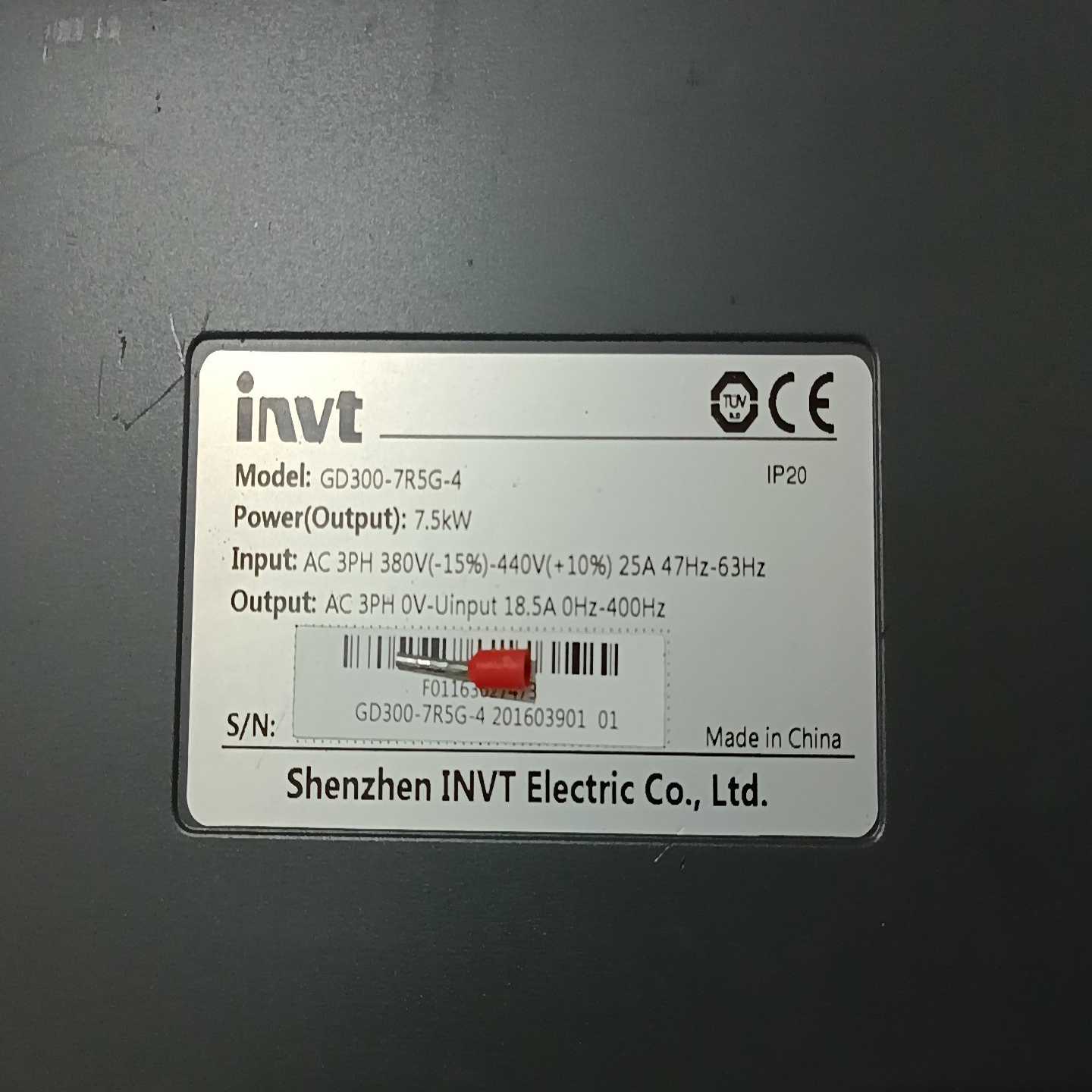 议价拆机英威腾变频器，a型号:GD300-7R5G-47.5现货/维修