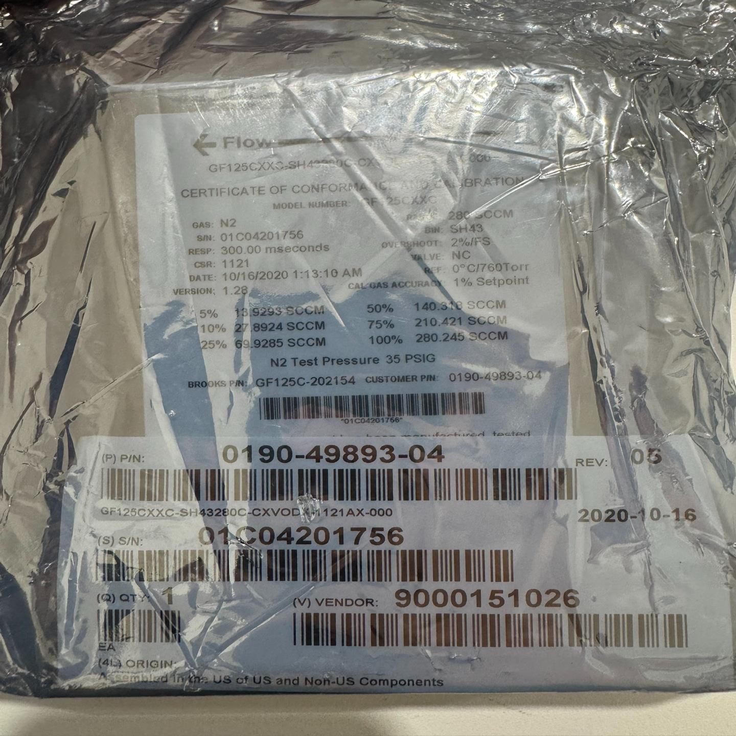 【请询价】Brooks GF125CXXC  280 SCCM