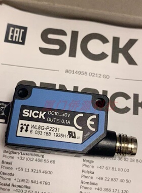 议价WL8G-P2231西克sick镜反射式光电感测器 货号6033188全新原装