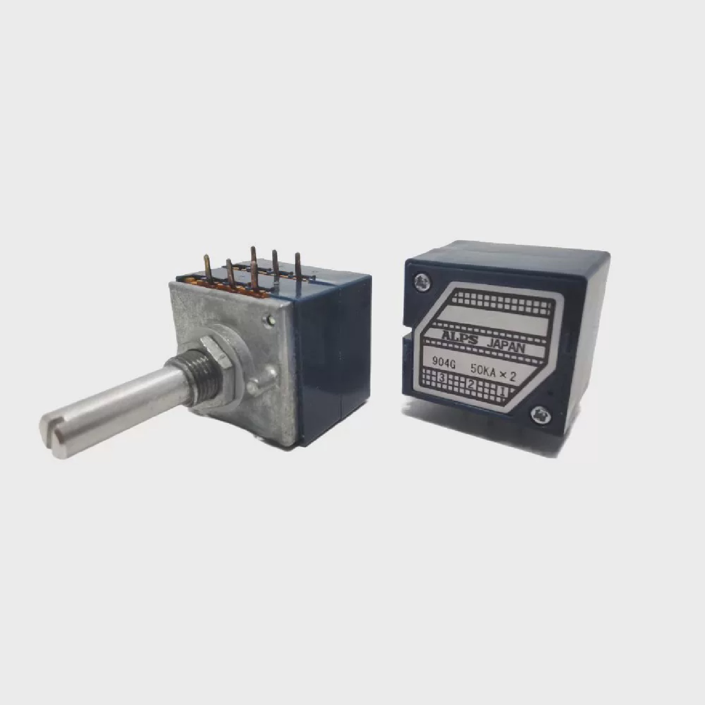 ALPS27型六脚双联音量调节圆柄电位器50KA100KA250KA500KA进口