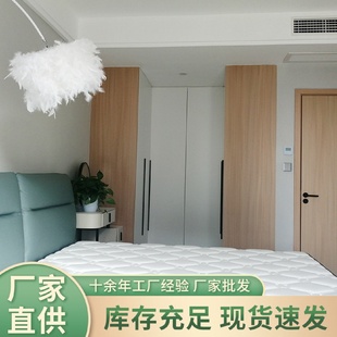 轻奢卧室家用奶油风肤感现代简约转角书柜组合储物六门大衣柜 意式